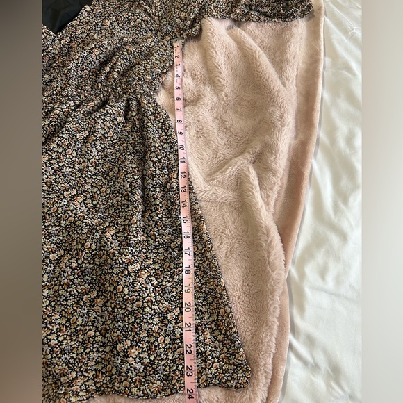 Madewell Black Floral Dress with Flutter Shoulder and Elastic Waist Boho - Picture 10 of 10